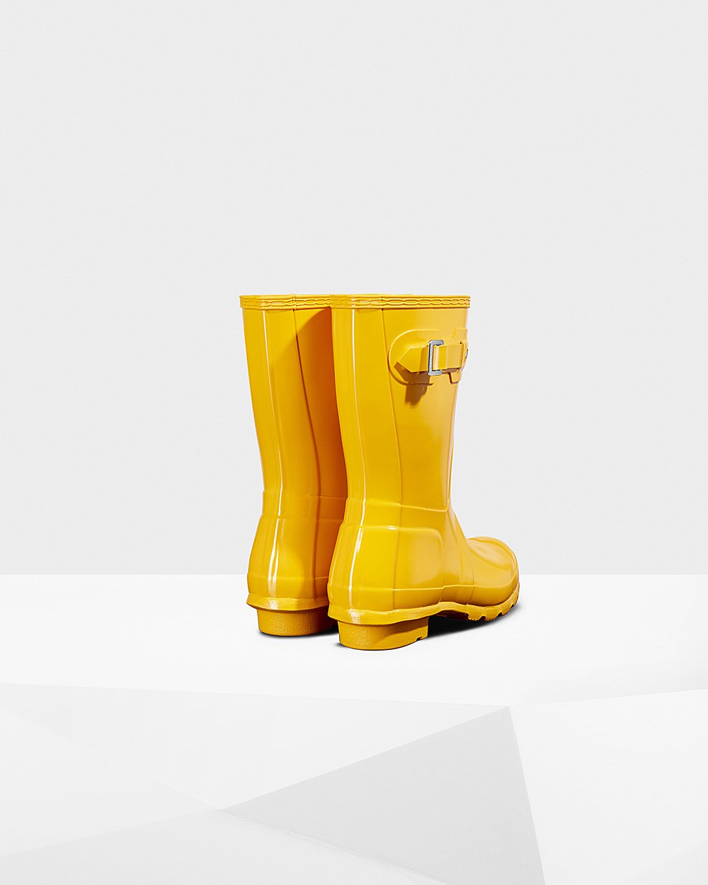 Hunter Original Gloss Short Rain Boots - Outlet Store Womens Yellow - UBNYHV578